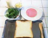 忙しい朝の☆ハムマヨサラダパン作り方1写真
