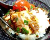 市販の素で簡単◎ニラ・トマト入り麻婆豆腐作り方12写真