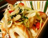 豆苗　もやし　竹輪の簡単和え物作り方3写真