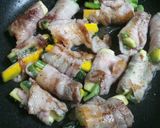 大葉たっぷり！夏野菜の肉巻き♪作り方7写真