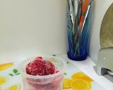 5分でできる　お豆腐アイス　イチゴver作り方2写真