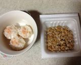 納豆とシュウマイの玄米チャーハン作り方1写真