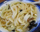 レンジでゆでた麺でつくる　かまたまうどん作り方4写真