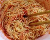 生ハムとトマトの冷製パスタ☆作り方7写真