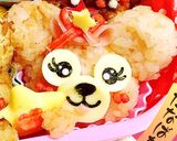 七夕キャラ弁 ダッフィー&シェリーメイ作り方1写真