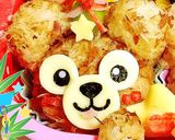 七夕キャラ弁 ダッフィー&シェリーメイ作り方3写真