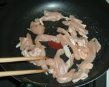 鶏肉de塩チンジャオロース作り方5写真