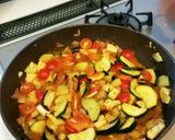 ズッキーニと茄子を使った簡単夏野菜パスタ作り方3写真