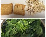 ほうれん草、厚揚げきのこの甘辛生姜炒め煮作り方2写真