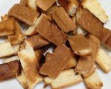 お茶うけに♪抹茶のパンみみラスク作り方1写真