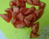 ふんわり卵とトマトとチーズの炒め物作り方1写真