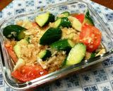 シャリシャリ！夏野菜のおろしサラダ作り方4写真