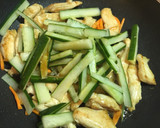 簡単♪鶏胸肉と細切り胡瓜のスタミナ炒め作り方6写真