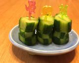 ポテサラのきゅうりの格子柄巻作り方7写真