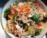 トマトと福耳唐辛子のさっぱり☆夏野菜牛丼作り方7写真