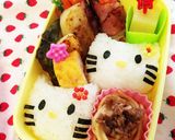 幼稚園年少年長 キティちゃんお弁当作り方1写真
