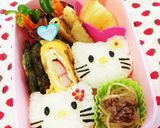 幼稚園年少年長 キティちゃんお弁当作り方2写真