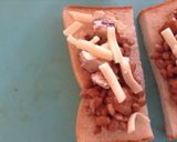 冷凍食品で簡単に！つくねと納豆のトースト作り方3写真