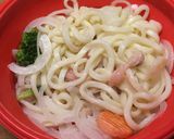 お一人様☆彩り野菜と豚バラの蒸しうどん作り方6写真