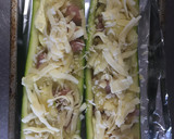 ズッキーニとスパムの丸ごとチーズ焼き作り方3写真