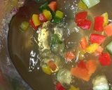鶏肉と彩り野菜のゼリー寄せ♡七夕に☆作り方8写真