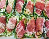 ☆おからボールのピーマンカップ肉包焼き作り方8写真