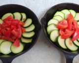 バル風✿夏野菜のチーズ&バジルソース焼き作り方3写真