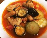 ナスとズッキーニのトマトスープ作り方6写真