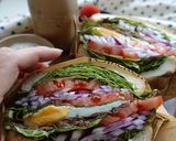 薄切り肉の野菜もりもりサンド♪作り方13写真
