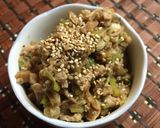 舞茸と鳥挽肉の混ぜ御飯の具☆作り置きで♫作り方3写真