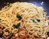 フライパンひとつで　納豆10分パスタ☺作り方3写真