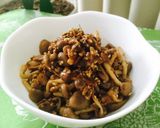 醤油のしぼりかすとシメジの旨旨炒め作り方6写真