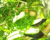 おかひじきの美味しい夏野菜炒めたん♪作り方1写真
