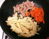 じゃがいもと豚肉のきんぴら作り方4写真