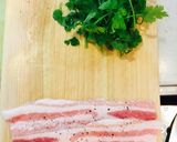 パクチーの肉巻き☆作り方1写真