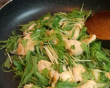 鶏むね肉と水菜のあっさり炒め作り方4写真