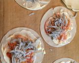 桜海老としらすの餃子皮ピザ作り方2写真