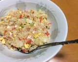 らーめんスープの素で仕上げた美味しい炒飯作り方4写真
