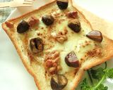 甘栗×胡桃のハニーチーズトースト作り方5写真