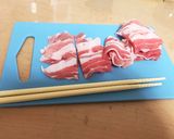 超簡単豚バラニラ炒め作り方1写真