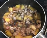 さつまいもとナスと豚肉の甘煮作り方4写真