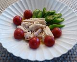 ひんやり~♪ 鶏胸肉と夏野菜の冷やし鉢❀作り方8写真