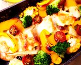 サーモンと彩野菜のチーズオーブン焼き作り方1写真