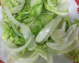 1人分中華ランチ。簡単肉キャベツ炒め作り方1写真