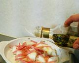 新玉ねぎとベーコンのオリーブオイル焼き作り方2写真