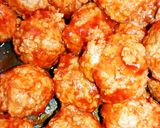 ちび息子弁当　やわふわ豚肉団子弁当作り方5写真