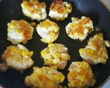 ☆簡単☆コーンとカレーの鶏の丸め焼き作り方4写真