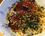 カツオのたたき●カルボナーラ丼作り方1写真