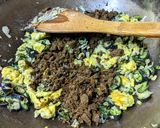 手作り醤油の搾りかす入りチャーハン・炒飯作り方2写真