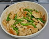 鶏むね肉とインゲンと人参とエノキの生姜焼き作り方10写真